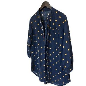 Pink Adobe RARE vintage M long polka dot with Teddy bear and ribbon buttons